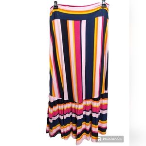 Agnes And Dora Boho Ruffled Midi Skirt size Medium
